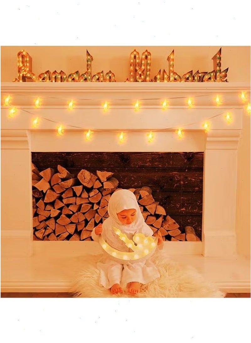 Ramadan Lights, LED Decorative Star and Moon Shaped Lights, 10-Meter LED Ramadan Home Hanging Decorations. - Image 3